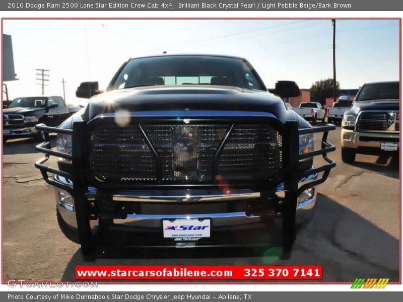 Brilliant Black Crystal Pearl / Light Pebble Beige/Bark Brown 2010 Dodge Ram 2500 Lone Star Edition Crew Cab 4x4