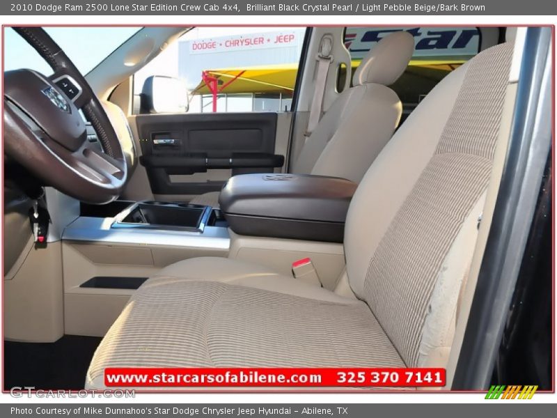 Brilliant Black Crystal Pearl / Light Pebble Beige/Bark Brown 2010 Dodge Ram 2500 Lone Star Edition Crew Cab 4x4