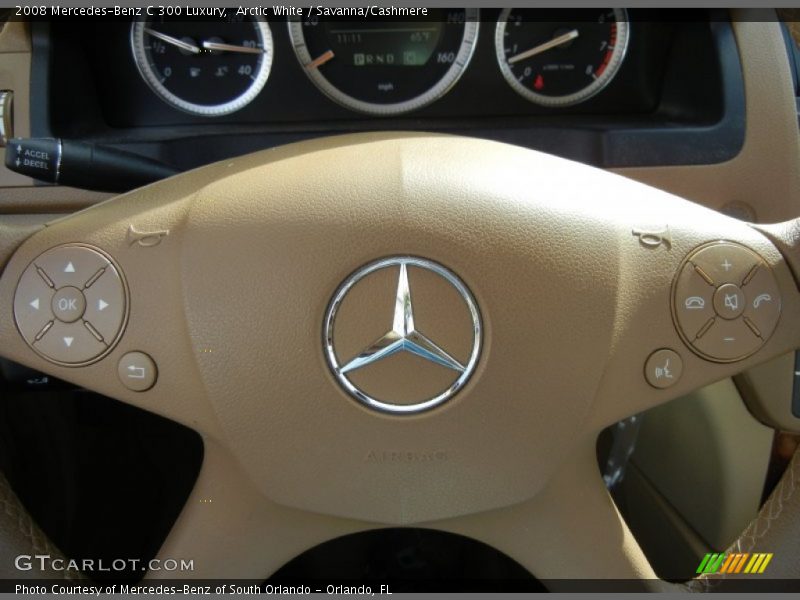Arctic White / Savanna/Cashmere 2008 Mercedes-Benz C 300 Luxury