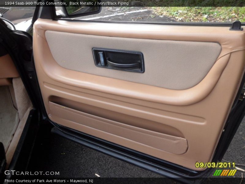 Black Metallic / Ivory/Black Piping 1994 Saab 900 Turbo Convertible