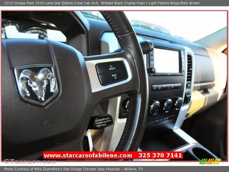 Brilliant Black Crystal Pearl / Light Pebble Beige/Bark Brown 2010 Dodge Ram 2500 Lone Star Edition Crew Cab 4x4