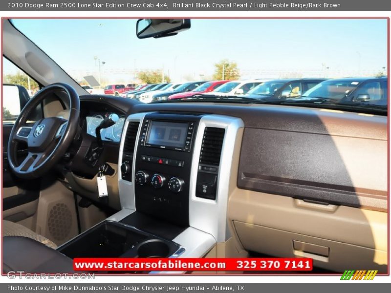 Brilliant Black Crystal Pearl / Light Pebble Beige/Bark Brown 2010 Dodge Ram 2500 Lone Star Edition Crew Cab 4x4