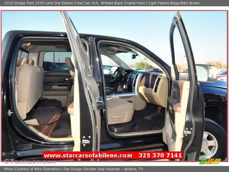 Brilliant Black Crystal Pearl / Light Pebble Beige/Bark Brown 2010 Dodge Ram 2500 Lone Star Edition Crew Cab 4x4