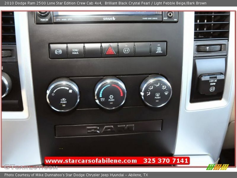 Brilliant Black Crystal Pearl / Light Pebble Beige/Bark Brown 2010 Dodge Ram 2500 Lone Star Edition Crew Cab 4x4