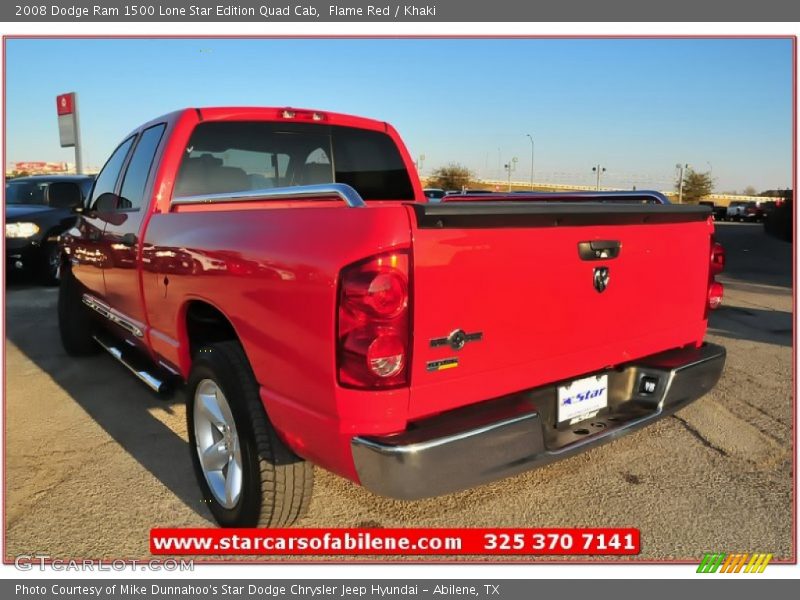 Flame Red / Khaki 2008 Dodge Ram 1500 Lone Star Edition Quad Cab