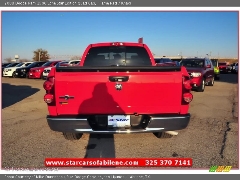 Flame Red / Khaki 2008 Dodge Ram 1500 Lone Star Edition Quad Cab