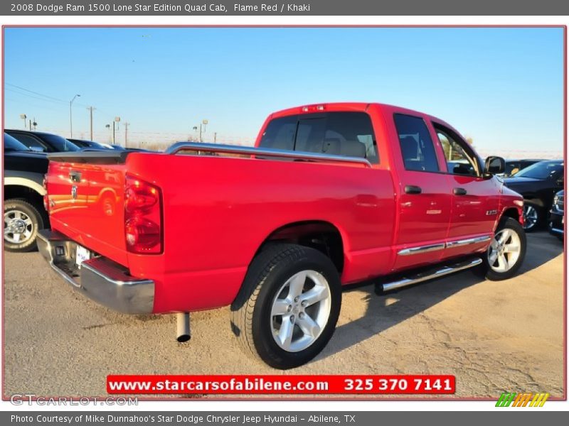 Flame Red / Khaki 2008 Dodge Ram 1500 Lone Star Edition Quad Cab
