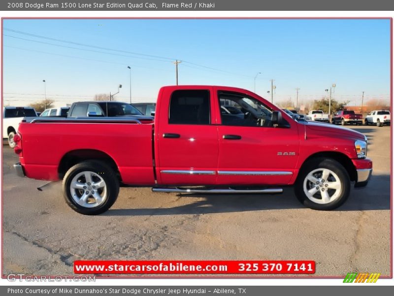 Flame Red / Khaki 2008 Dodge Ram 1500 Lone Star Edition Quad Cab
