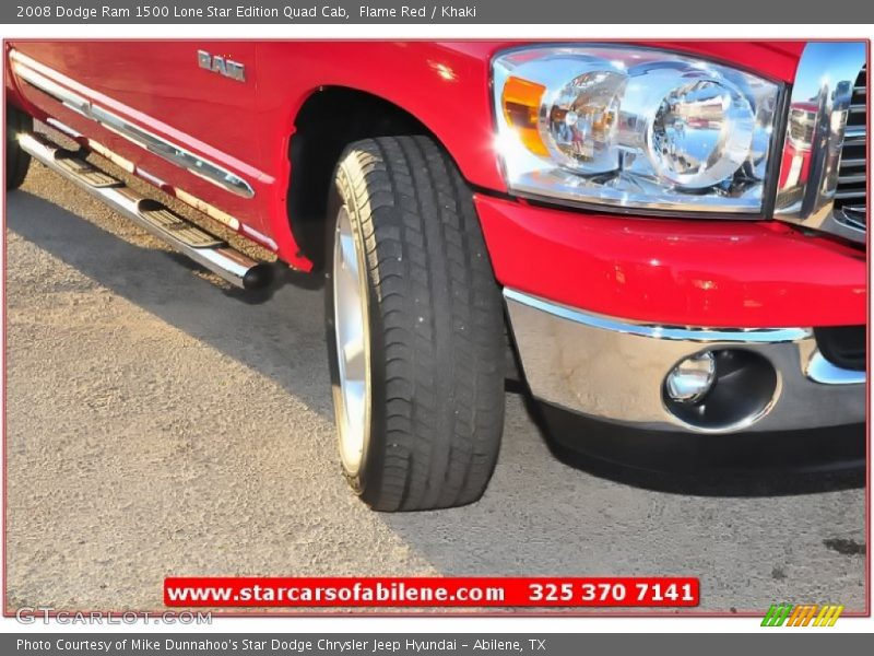 Flame Red / Khaki 2008 Dodge Ram 1500 Lone Star Edition Quad Cab