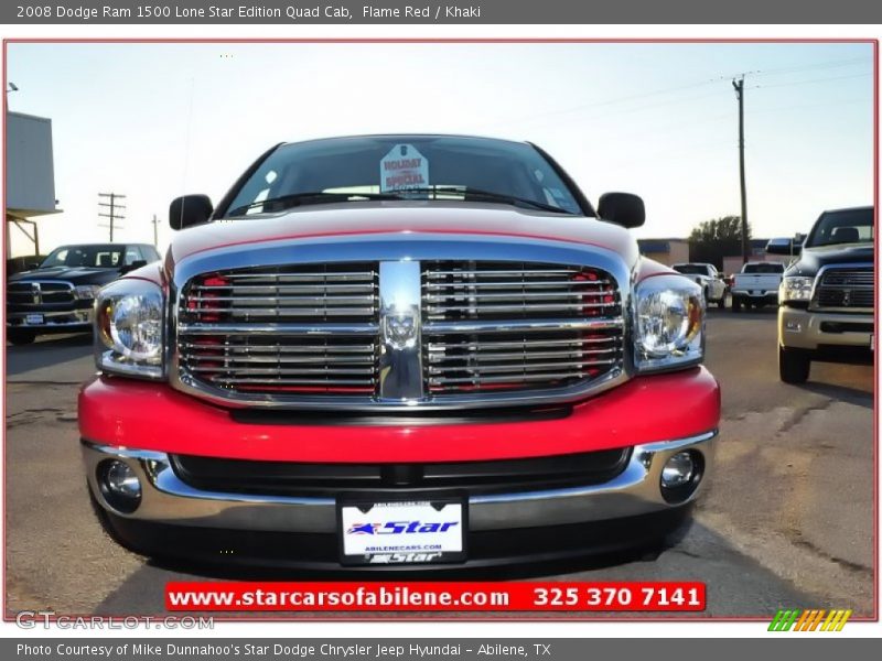 Flame Red / Khaki 2008 Dodge Ram 1500 Lone Star Edition Quad Cab