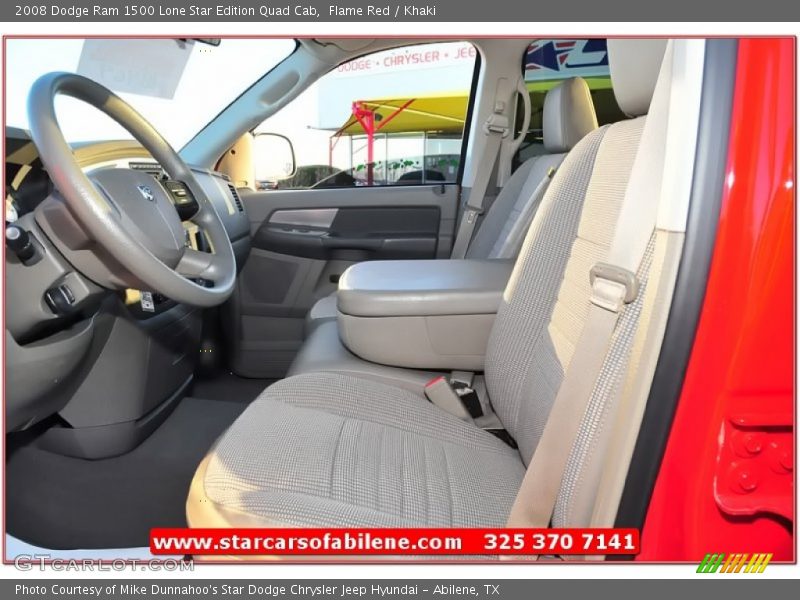 Flame Red / Khaki 2008 Dodge Ram 1500 Lone Star Edition Quad Cab