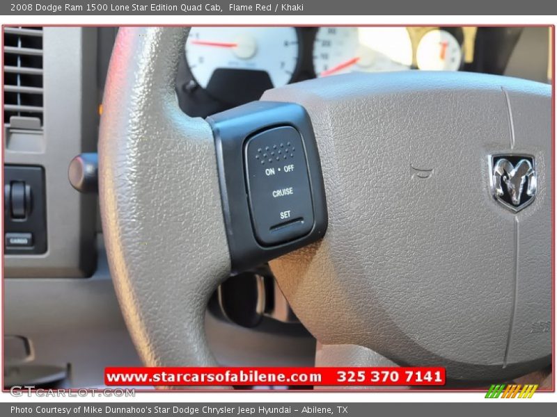 Flame Red / Khaki 2008 Dodge Ram 1500 Lone Star Edition Quad Cab