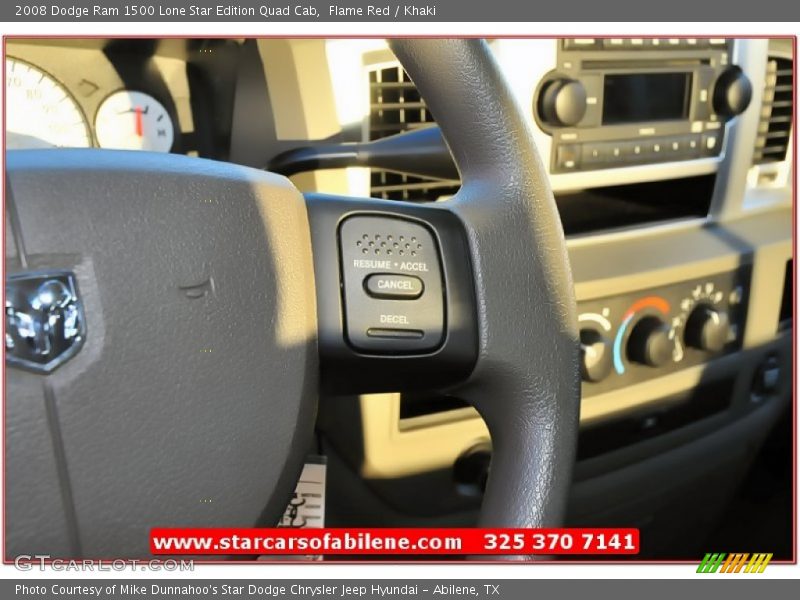Flame Red / Khaki 2008 Dodge Ram 1500 Lone Star Edition Quad Cab