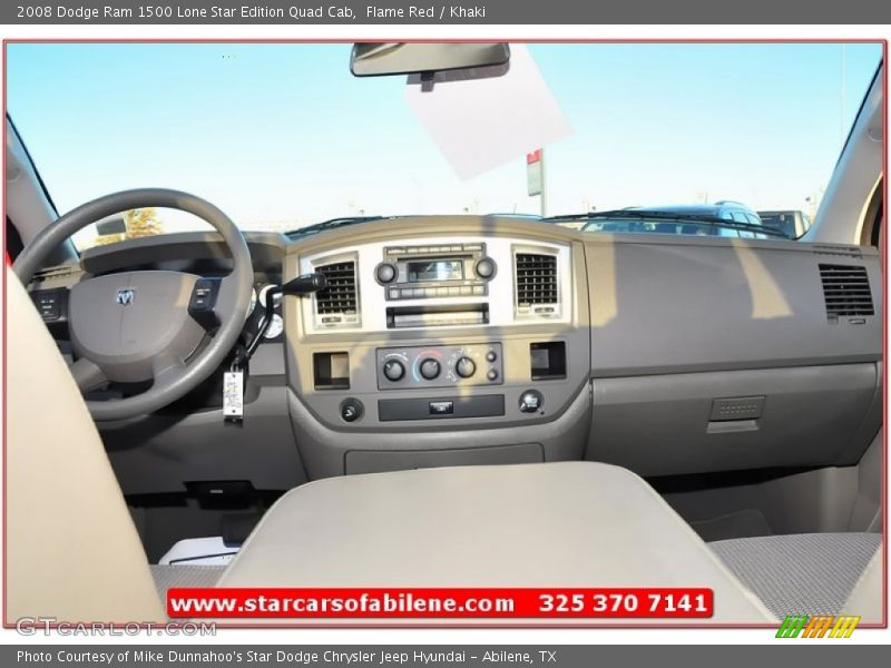 Flame Red / Khaki 2008 Dodge Ram 1500 Lone Star Edition Quad Cab