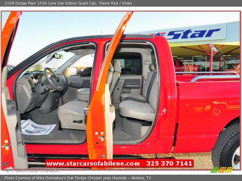 Flame Red / Khaki 2008 Dodge Ram 1500 Lone Star Edition Quad Cab