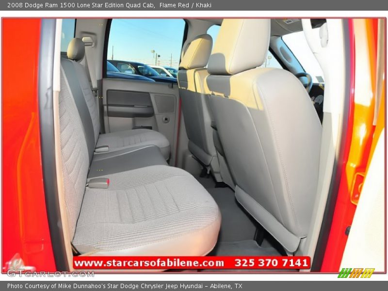 Flame Red / Khaki 2008 Dodge Ram 1500 Lone Star Edition Quad Cab