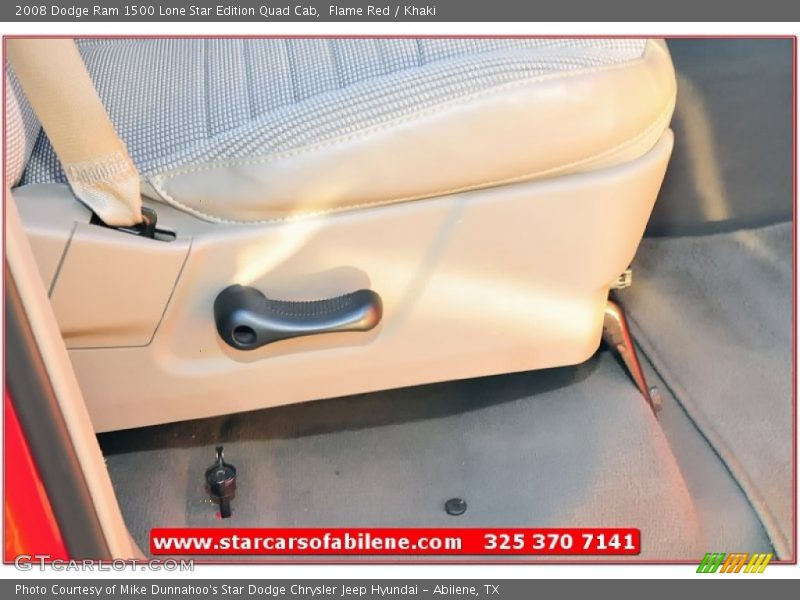 Flame Red / Khaki 2008 Dodge Ram 1500 Lone Star Edition Quad Cab