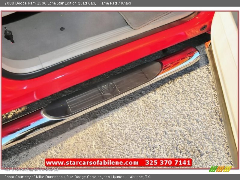 Flame Red / Khaki 2008 Dodge Ram 1500 Lone Star Edition Quad Cab