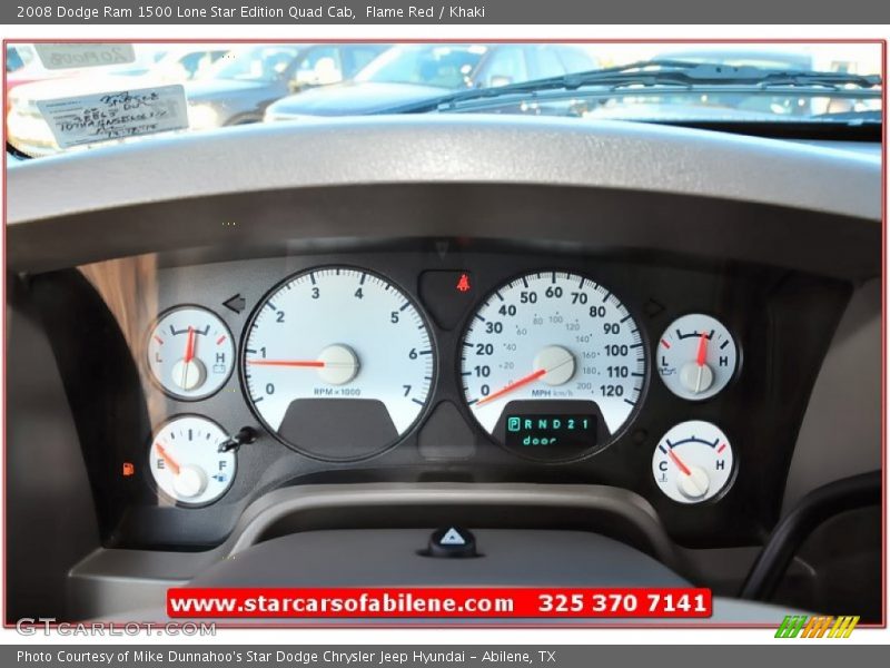 Flame Red / Khaki 2008 Dodge Ram 1500 Lone Star Edition Quad Cab