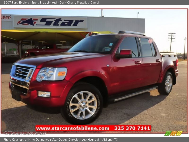 Dark Cherry Metallic / Camel 2007 Ford Explorer Sport Trac Limited