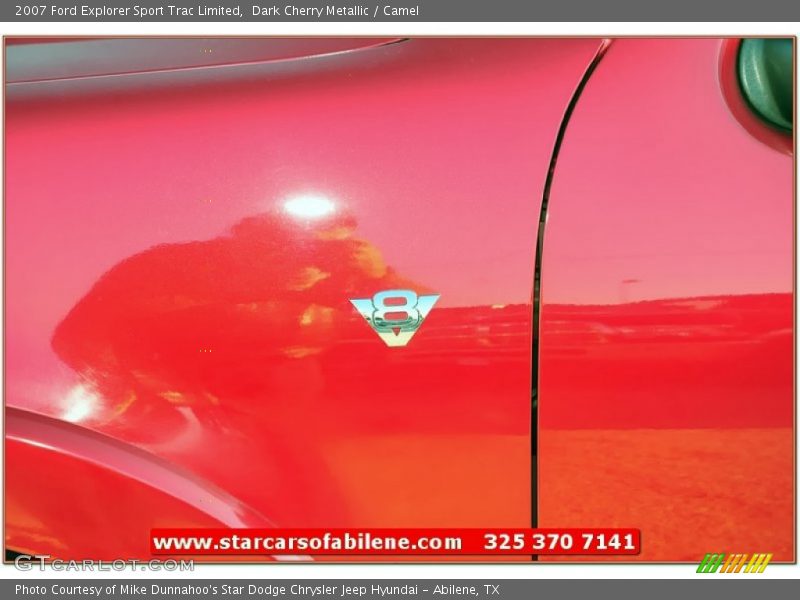 Dark Cherry Metallic / Camel 2007 Ford Explorer Sport Trac Limited