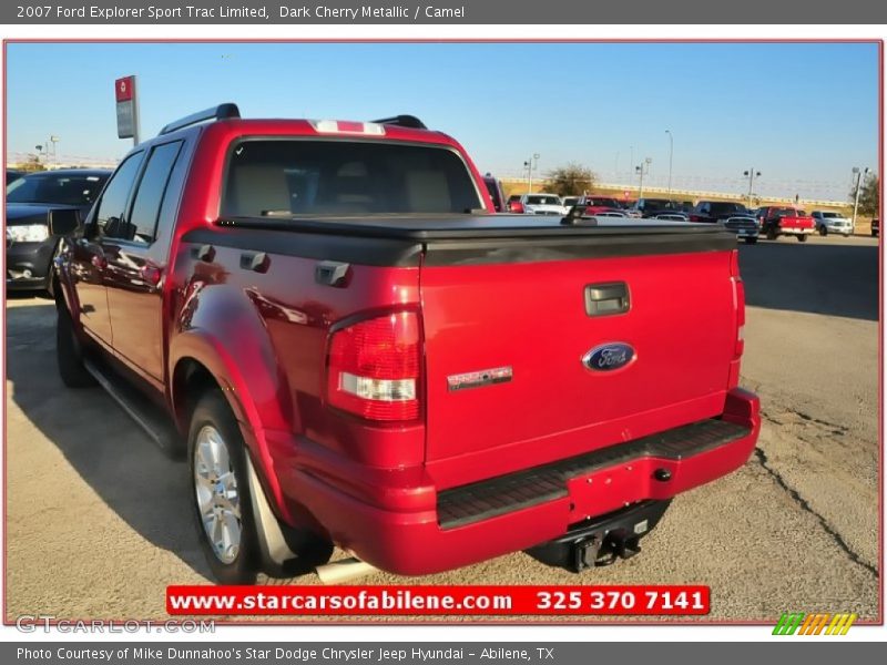 Dark Cherry Metallic / Camel 2007 Ford Explorer Sport Trac Limited