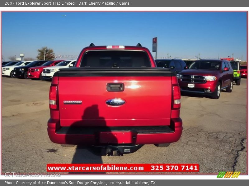 Dark Cherry Metallic / Camel 2007 Ford Explorer Sport Trac Limited