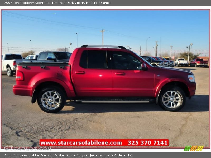 Dark Cherry Metallic / Camel 2007 Ford Explorer Sport Trac Limited