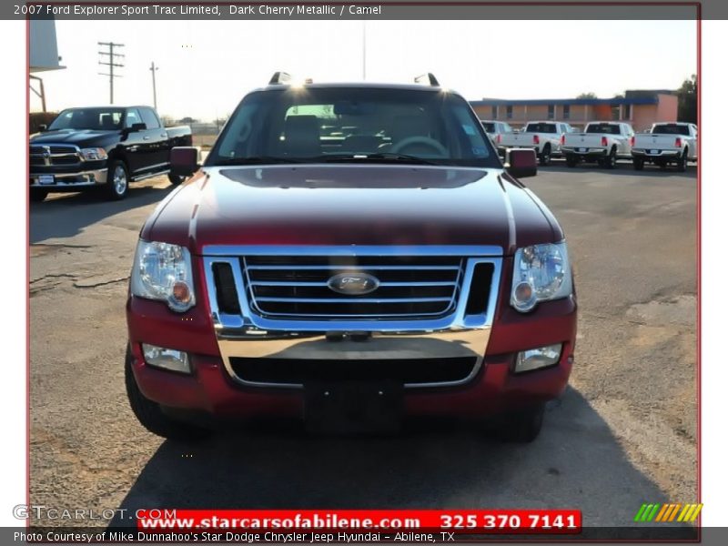 Dark Cherry Metallic / Camel 2007 Ford Explorer Sport Trac Limited
