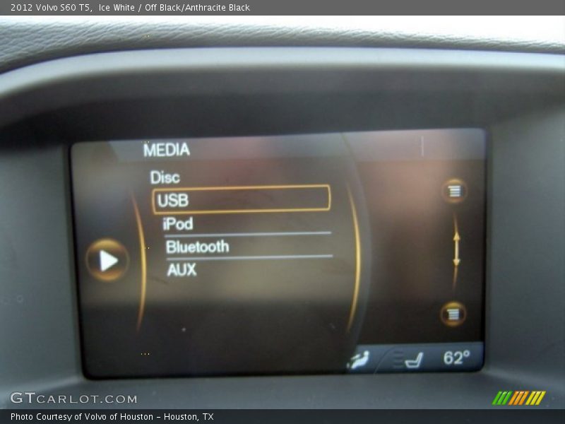 Ice White / Off Black/Anthracite Black 2012 Volvo S60 T5