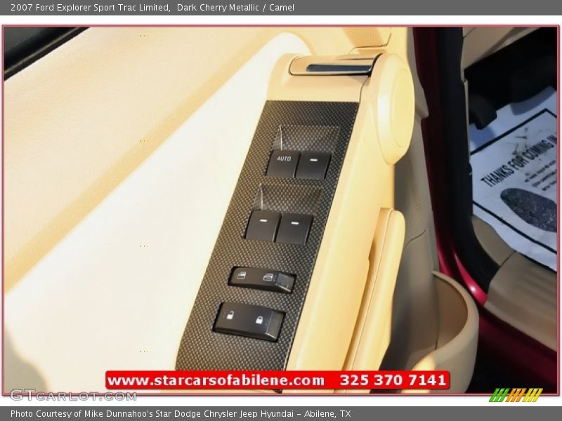 Dark Cherry Metallic / Camel 2007 Ford Explorer Sport Trac Limited