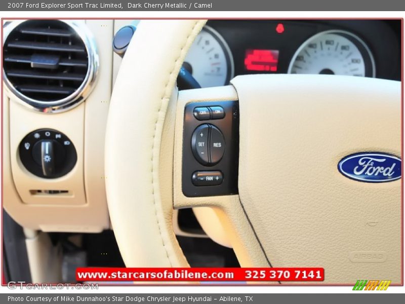 Dark Cherry Metallic / Camel 2007 Ford Explorer Sport Trac Limited