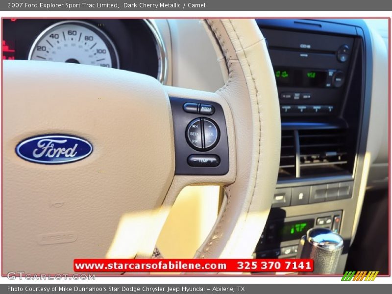 Dark Cherry Metallic / Camel 2007 Ford Explorer Sport Trac Limited