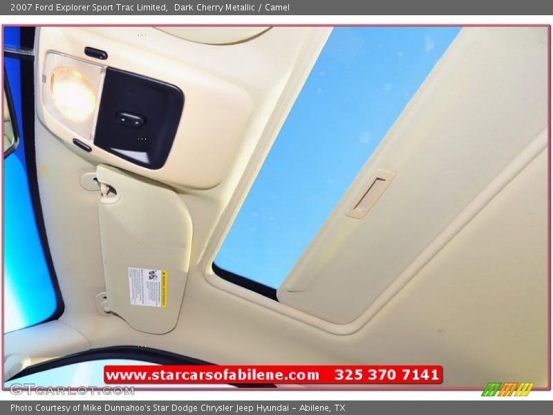 Dark Cherry Metallic / Camel 2007 Ford Explorer Sport Trac Limited