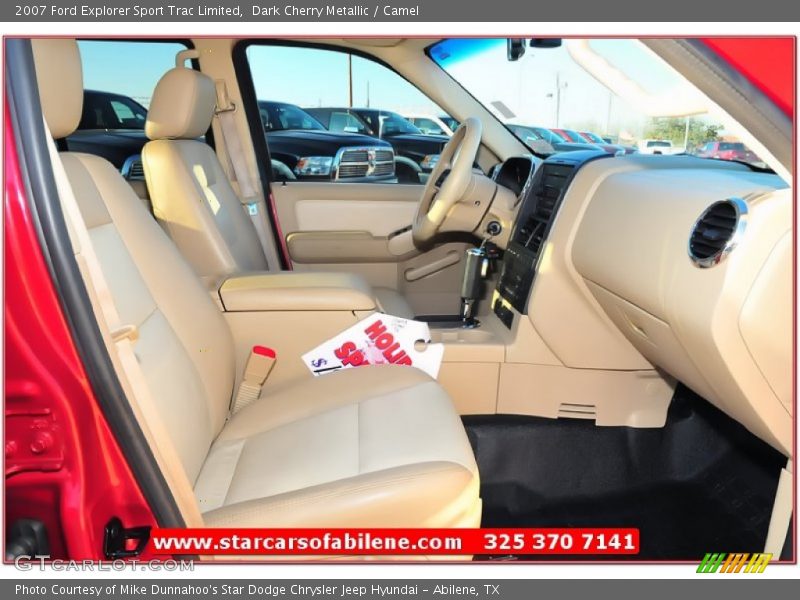 Dark Cherry Metallic / Camel 2007 Ford Explorer Sport Trac Limited