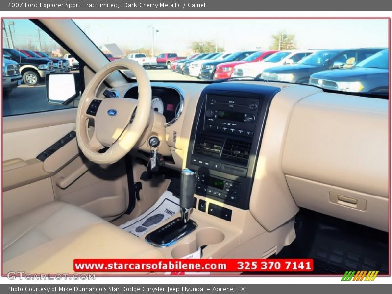 Dark Cherry Metallic / Camel 2007 Ford Explorer Sport Trac Limited