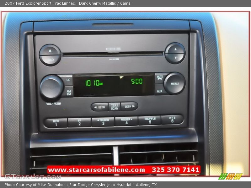 Dark Cherry Metallic / Camel 2007 Ford Explorer Sport Trac Limited