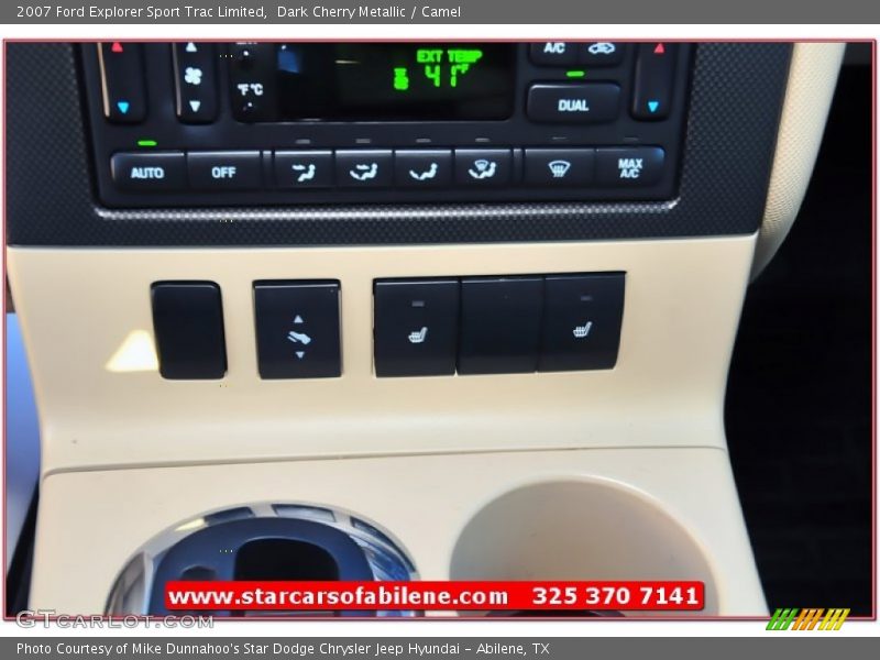 Dark Cherry Metallic / Camel 2007 Ford Explorer Sport Trac Limited