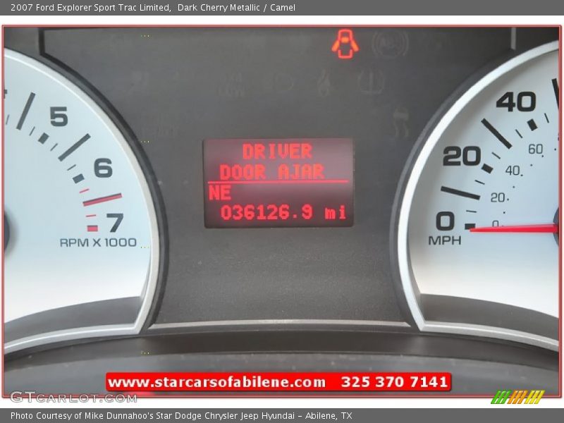 Dark Cherry Metallic / Camel 2007 Ford Explorer Sport Trac Limited
