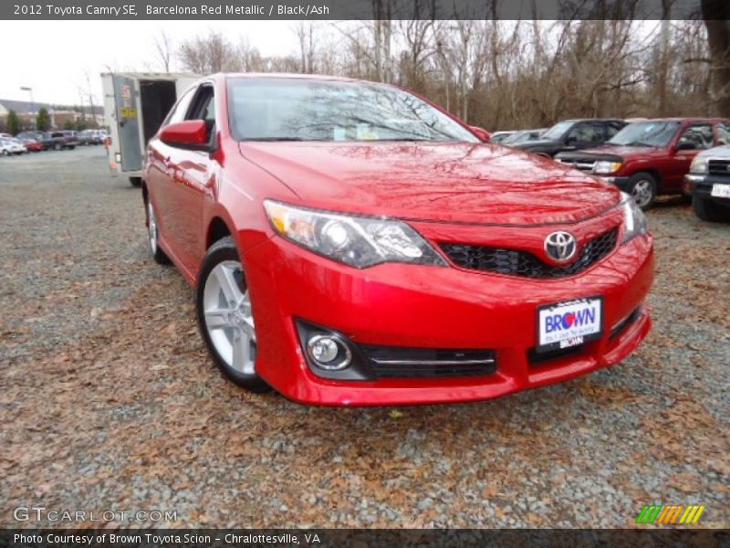 Barcelona Red Metallic / Black/Ash 2012 Toyota Camry SE