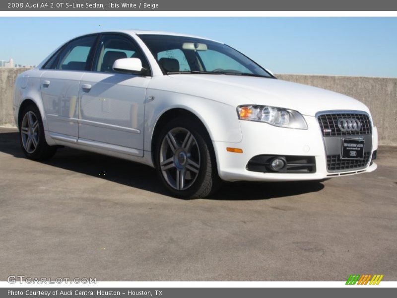 Ibis White / Beige 2008 Audi A4 2.0T S-Line Sedan