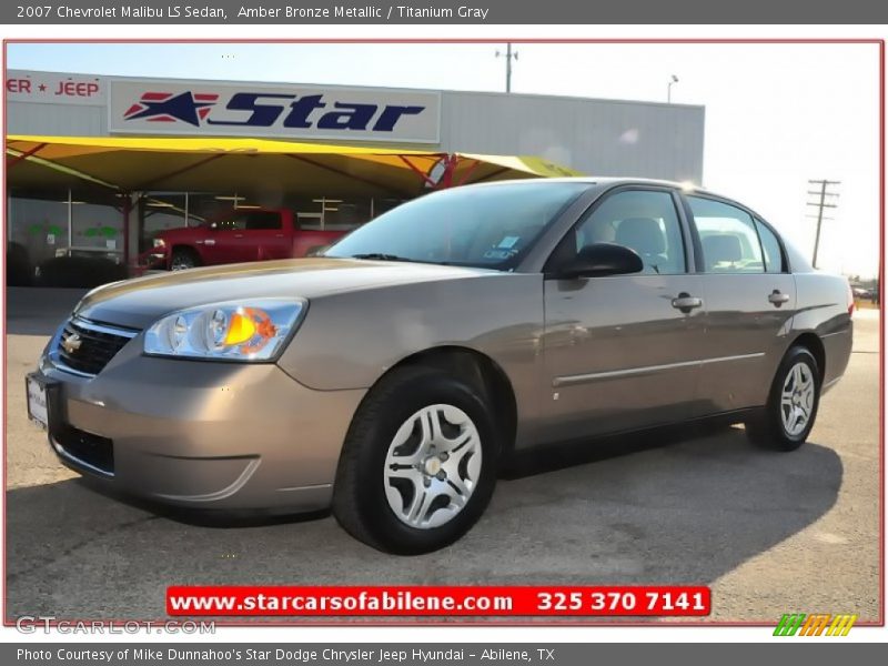 Amber Bronze Metallic / Titanium Gray 2007 Chevrolet Malibu LS Sedan