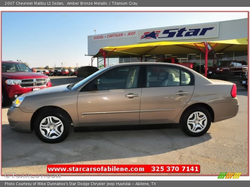 Amber Bronze Metallic / Titanium Gray 2007 Chevrolet Malibu LS Sedan