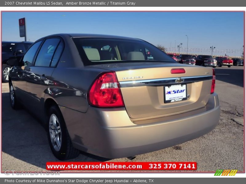 Amber Bronze Metallic / Titanium Gray 2007 Chevrolet Malibu LS Sedan