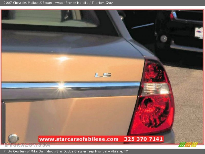 Amber Bronze Metallic / Titanium Gray 2007 Chevrolet Malibu LS Sedan
