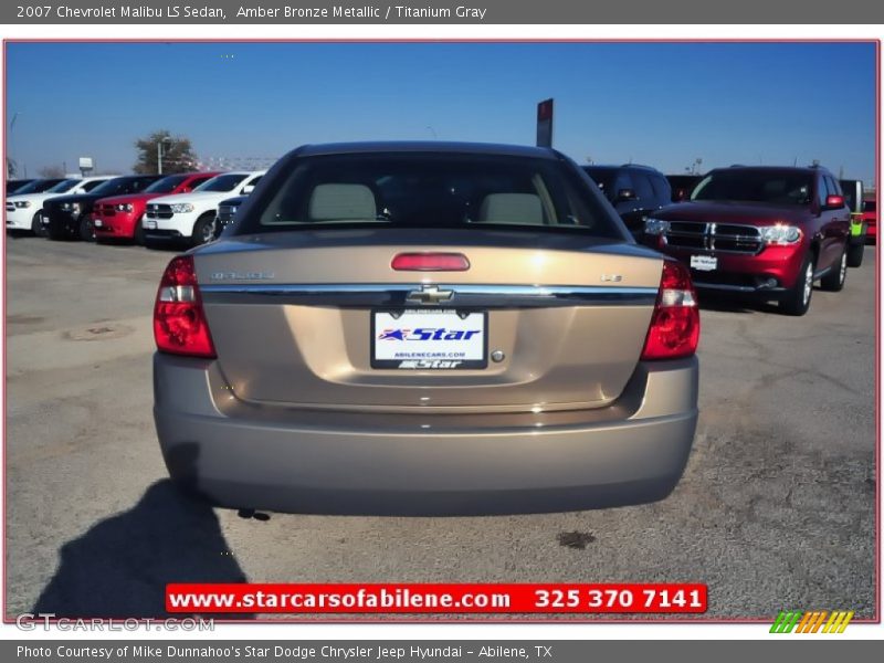 Amber Bronze Metallic / Titanium Gray 2007 Chevrolet Malibu LS Sedan