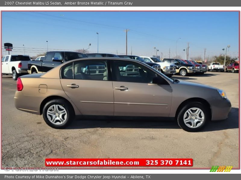 Amber Bronze Metallic / Titanium Gray 2007 Chevrolet Malibu LS Sedan