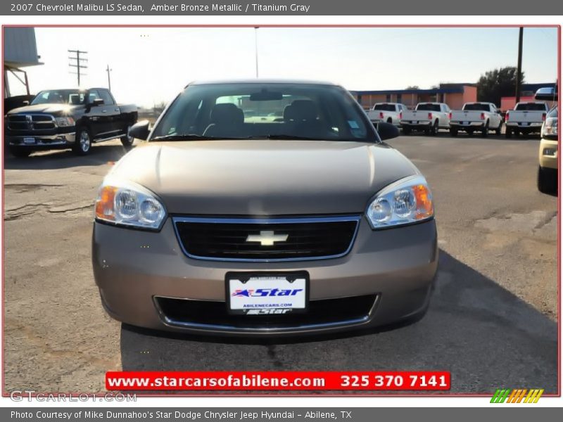 Amber Bronze Metallic / Titanium Gray 2007 Chevrolet Malibu LS Sedan