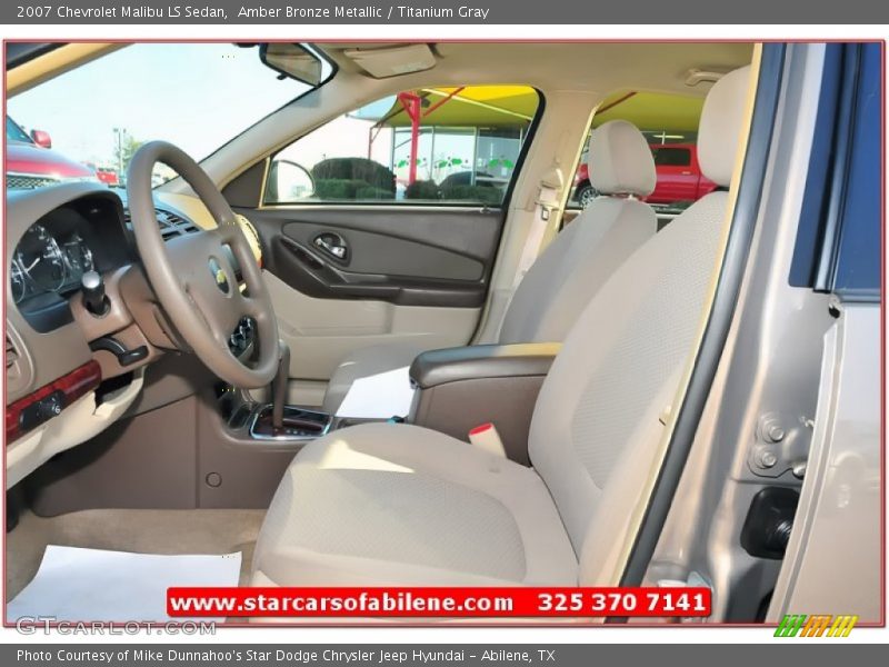 Amber Bronze Metallic / Titanium Gray 2007 Chevrolet Malibu LS Sedan