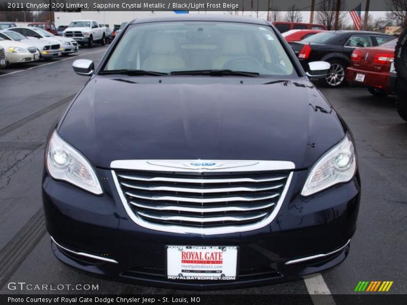 Sapphire Crystal Metallic / Black/Light Frost Beige 2011 Chrysler 200 Limited